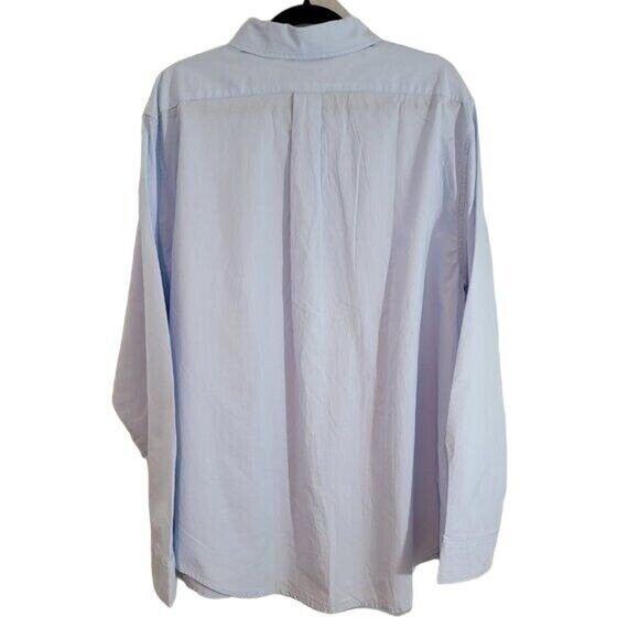 Five Four Dress Shirt Men's Sz 2XL Pinstripe Button Up Light Blue NWT - Picture 2 of 10